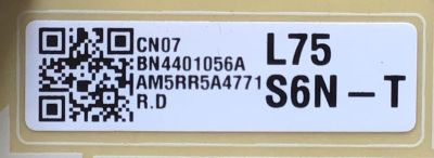 KIT DE TARJETAS PARA TV SAMSUNG / MAIN BN94-16107J / BN41-02751B / BN97-18088A / BN96-52702A / FUENTE BN44-01056A / L75S6N_THS / BN4401056A / PANEL CYBT075HGEV3H / DISPLAY HV750QUB-F9A / MODELO UN75TU7000FXZA BC02 / UN75TU7000FXZA  - Imagen 2